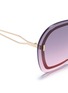 Detail View - Click To Enlarge - VICTORIA BECKHAM - 'Floating Butterfly' oversized angular metal sunglasses