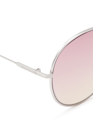 Detail View - Click To Enlarge - VICTORIA BECKHAM - 'Loop Round' metal aviator sunglasses