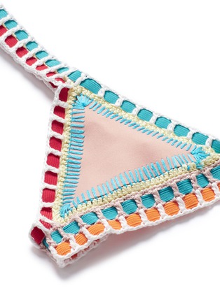 Detail View - Click To Enlarge - KIINI - 'Luna' crochet trim triangle bikini top