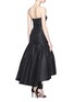 Back View - Click To Enlarge - OSCAR DE LA RENTA - Silk faille strapless peplum dress