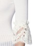 Detail View - Click To Enlarge - OSCAR DE LA RENTA - Flared lace cuff Merino wool top