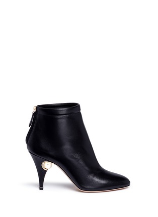 Main View - Click To Enlarge - NICHOLAS KIRKWOOD - 'Penelope' faux pearl heel leather boots