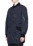 Front View - Click To Enlarge - COMME DES GARÇONS HOMME - Shawl collar bomber coat
