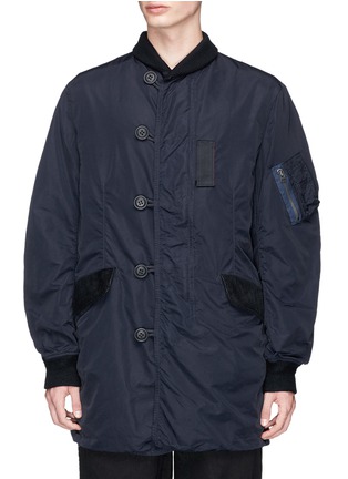 Main View - Click To Enlarge - COMME DES GARÇONS HOMME - Shawl collar bomber coat