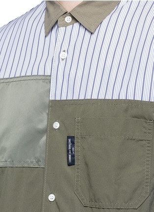 Detail View - Click To Enlarge - COMME DES GARÇONS HOMME - Contrast panel stripe shirt