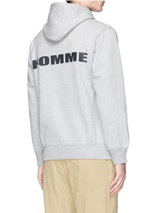 Back View - Click To Enlarge - COMME DES GARÇONS HOMME - 'HOMME' print hoodie
