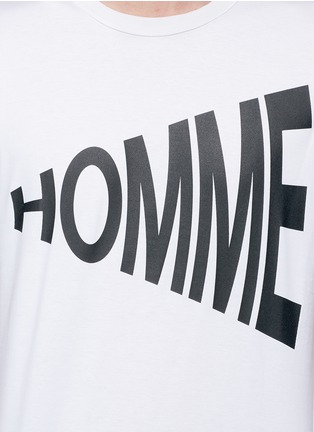 Detail View - Click To Enlarge - COMME DES GARÇONS HOMME - 'HOMME' print T-shirt