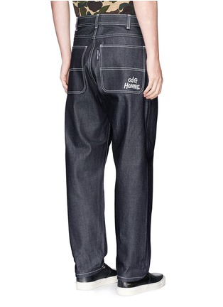 Back View - Click To Enlarge - COMME DES GARÇONS HOMME - Relaxed fit raw jeans