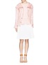 Figure View - Click To Enlarge - CHLOÉ - Cap shoulder flare cuff drawstring jersey parka