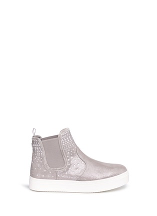 Main View - Click To Enlarge - STUART WEITZMAN - 'Double Stones' embellished kids slip-on boots