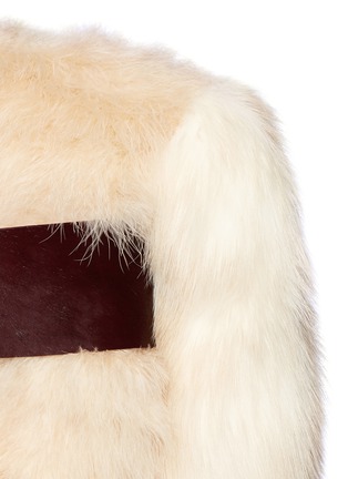 Detail View - Click To Enlarge - GIVENCHY - Mink fox fur and turkey feather cropped jacket
