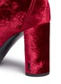 Detail View - Click To Enlarge - SAINT LAURENT - 'Loulou 95' lace up velvet mid calf boots