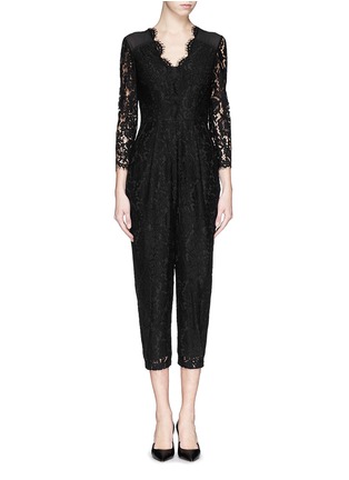 Main View - Click To Enlarge - WHISTLES - Eyelash lace jumpsuit
