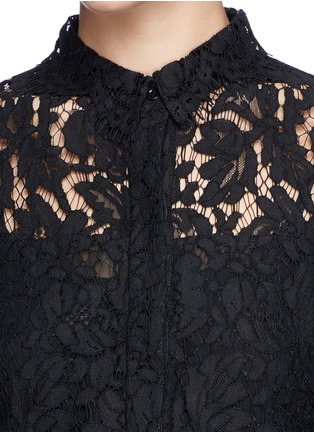 Detail View - Click To Enlarge - WHISTLES - 'Chay' floral lace cropped shirt