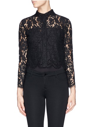 Main View - Click To Enlarge - WHISTLES - 'Chay' floral lace cropped shirt