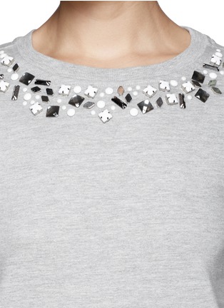 Detail View - Click To Enlarge - WHISTLES - Jewel neckline T-shirt