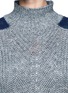 Detail View - Click To Enlarge - WHISTLES - Patchwork chunky turtleneck sweater
