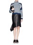 Figure View - Click To Enlarge - WHISTLES - Patchwork chunky turtleneck sweater