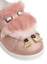 Detail View - Click To Enlarge - SAM EDELMAN - 'Liv Ovee' faux fur patch glitter toddler sneakers