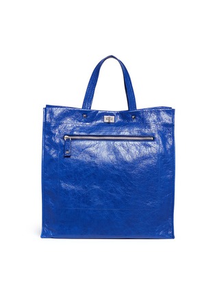 Main View - Click To Enlarge - VALENTINO GARAVANI - Crinkled leather tote bag