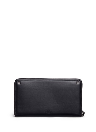 Figure View - Click To Enlarge - VALENTINO GARAVANI - Hand strap leather continental wallet