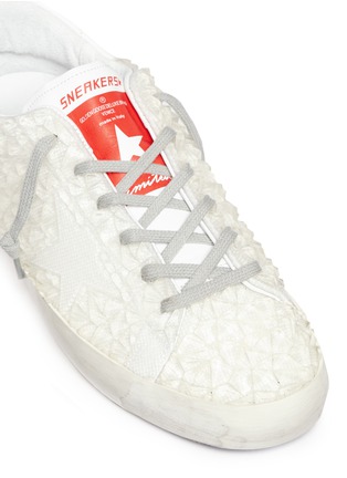 Detail View - Click To Enlarge - GOLDEN GOOSE - 'Superstar' 3D crystal effect mesh sneakers
