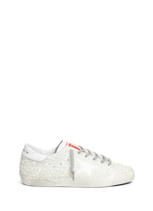 Main View - Click To Enlarge - GOLDEN GOOSE - 'Superstar' 3D crystal effect mesh sneakers