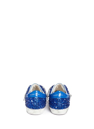 Back View - Click To Enlarge - GOLDEN GOOSE - 'Superstar' 3D crystal effect glitter sneakers