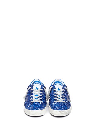 Front View - Click To Enlarge - GOLDEN GOOSE - 'Superstar' 3D crystal effect glitter sneakers