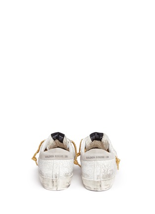 Back View - Click To Enlarge - GOLDEN GOOSE - 'Superstar' cracked effect leather sneakers