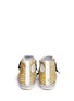 Back View - Click To Enlarge - GOLDEN GOOSE - 'Francy' stripe coarse glitter high top sneakers