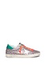 Main View - Click To Enlarge - GOLDEN GOOSE - 'Superstar' glitter check leather sneakers