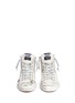 Front View - Click To Enlarge - GOLDEN GOOSE - 'Francy' glitter print canvas high top sneakers