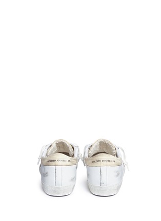 Back View - Click To Enlarge - GOLDEN GOOSE - 'Superstar' star patch smudged leather sneakers