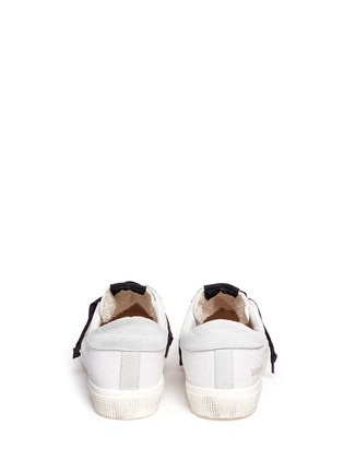 Back View - Click To Enlarge - GOLDEN GOOSE - 'May' glitter calfskin leather sneakers