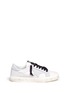 Main View - Click To Enlarge - GOLDEN GOOSE - 'May' glitter calfskin leather sneakers