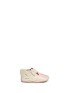 Main View - Click To Enlarge - STELLA MCCARTNEY - Swan appliqué alter nappa infant slip-ons