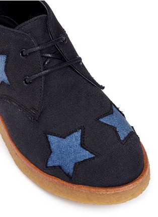 Detail View - Click To Enlarge - STELLA MCCARTNEY - 'Wendy' star appliqué denim kids wedge boots