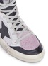 Detail View - Click To Enlarge - GOLDEN GOOSE - 2.12' leather and glitter high top sneakers