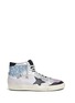 Main View - Click To Enlarge - GOLDEN GOOSE - 2.12' leather and glitter high top sneakers