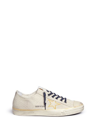 Main View - Click To Enlarge - GOLDEN GOOSE - 'V-Star 2' star print canvas sneakers