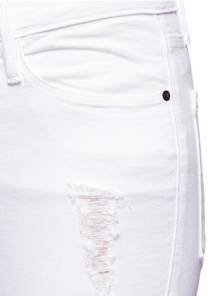Detail View - Click To Enlarge - FRAME - 'Le Skinny de Jeanne' frayed cuff ripped jeans