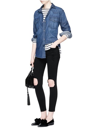 Figure View - Click To Enlarge - FRAME - 'Le Skinny De Jeanne' ripped jeans