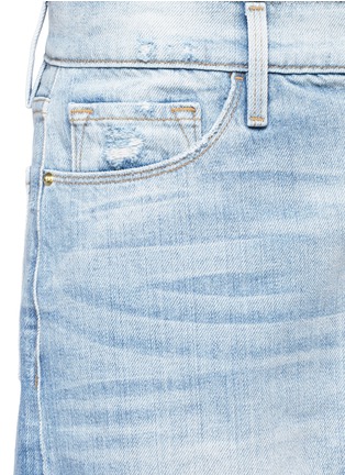 Detail View - Click To Enlarge - FRAME - 'Le Mini' frayed denim skirt