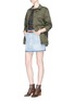 Figure View - Click To Enlarge - FRAME - 'Le Mini' frayed denim skirt