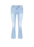 Main View - Click To Enlarge - ALEXANDER MCQUEEN - 'Le Crop Mini Boot' frayed cuff flared jeans