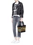 Figure View - Click To Enlarge - ALEXANDER WANG - Leather panel camouflage print canvas tote
