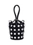 Detail View - Click To Enlarge - ALEXANDER WANG - 'Roxy' round stud mini caged leather bucket bag