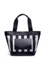 Main View - Click To Enlarge - ALEXANDER WANG - Leather panel woven stripe tote