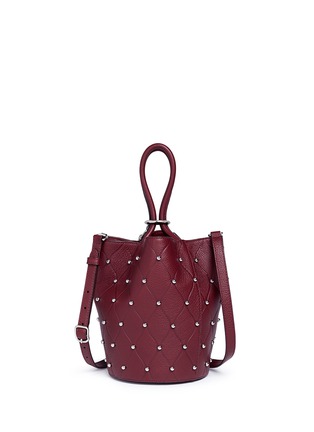 Detail View - Click To Enlarge - ALEXANDER WANG - 'Roxy' ball stud embossed leather bucket bag